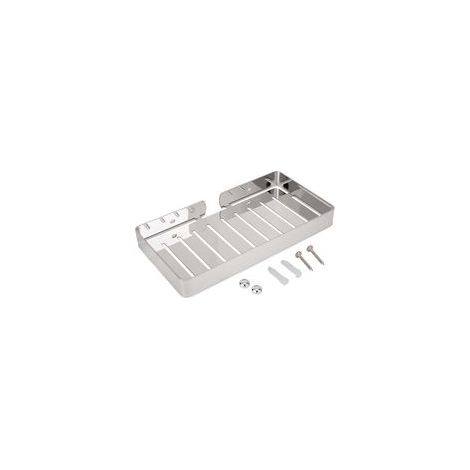 Jabonera de acero inoxidable con soporte para esponja, escurridor de jabón y estante para montaje en pared, con tornillos, para baño, ducha o encimera de cocina (plateado).