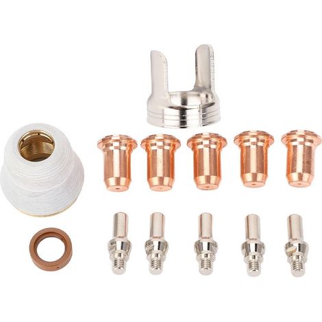 Consommables pour découpeur Plasma, 13 pièces, buses d'électrodes de 1.0mm, anneau tourbillonnant, entretoise à Double point pour IPT-60 PT-60 IPT-40 PT40. (1/5)