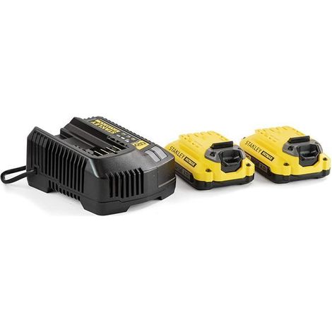 Batería y cargador Stanley Fatmax V20 SFMCB12D2-QW 18V 2x2AH 2A (1/6)