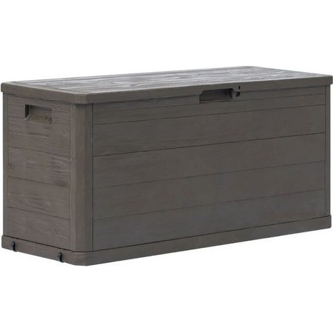 Coffre de rangement plastique marron Nited 117cm (1/2)