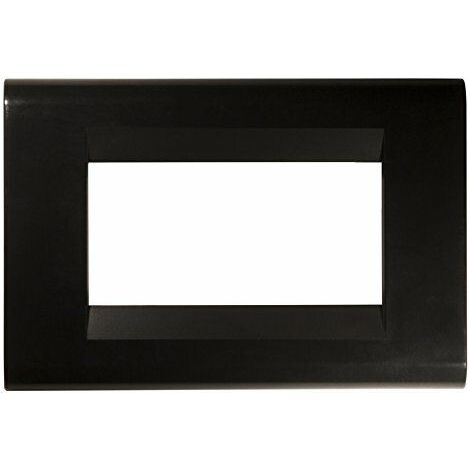 FEB Serie elettrica Frutti Compatibili Living Classic Placca Nera 3 posti