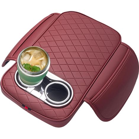 Accoudoir de voiture avec porte-gobelet, console centrale, accoudoir, PU, ​​accoudoir, coussin, accoudoir, coussin avec sac de rangement latéral, pour