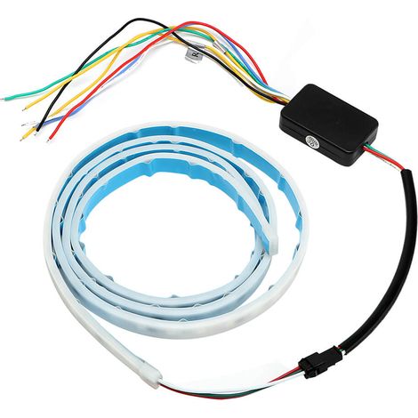 Kit Tubo Striscia Led Per Baule Cofano Posteriore Auto 120cm Freccia Dinamica Arancione Luci Posizione Stop Posteriore Rosso Retromarcia RGB (1/2)