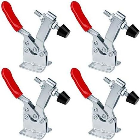 CSPARKV Pince à Genouillère Serrage Outil à Main Capacité de Maintien Environ 90 Kg Desserrage Rapide Antidérapant GH-201-B 4pcs
