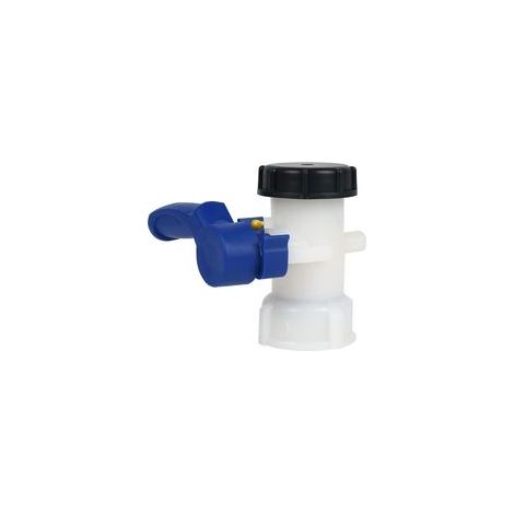 Adaptateur de réservoir d'eau IBC universel 62 mm - Pour réservoir IBC - Valve de régulation - Robinet de tuyau - Adaptateur de robinet - Pour bidon, conteneur, citerne de pluie (1/5)