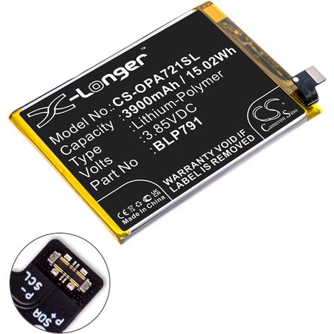NX - Batterie téléphone, smartphone, GSM pour Oppo 3.85V 3900mAh - BLP791 (1/4)