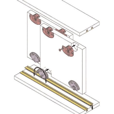 Rail coulissant double Koblenz 0310 13 B 3 m Nylon pour portes coulissantes