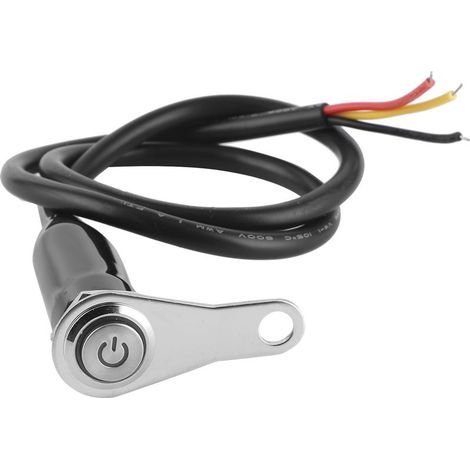 Commutateur de guidon de moto 12 V en acier inoxydable Support de modification LED Bouton-poussoir de commande Avec 1 bouton (1/5)