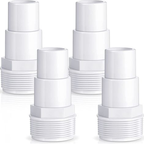 Raccords pour tuyaux en PVC  Raccords de rechange en PVC 1-1/2" ou 1-1/4"  Jeu de 4 Raccords pour pompes, filtres et skimmers pour piscines hors sol SPX1091Z7 SPX1091Z4
