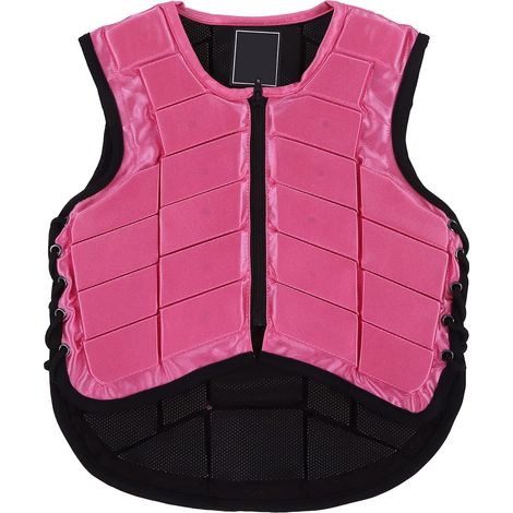 Gilet d'équitation rembourré en mousse - Équipement de protection d'équitation - Protection du corps - Rose (1/5)