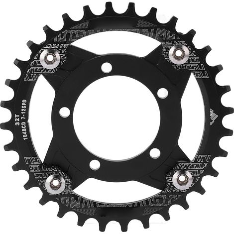 104BCD 32-Zahn-Kettenblatt aus hochfestem CNC-gefrästem Aluminium für Bafang Mittelmotoren – kompatibel mit Fahrrad-Freilauf und Kurbelgarnitur