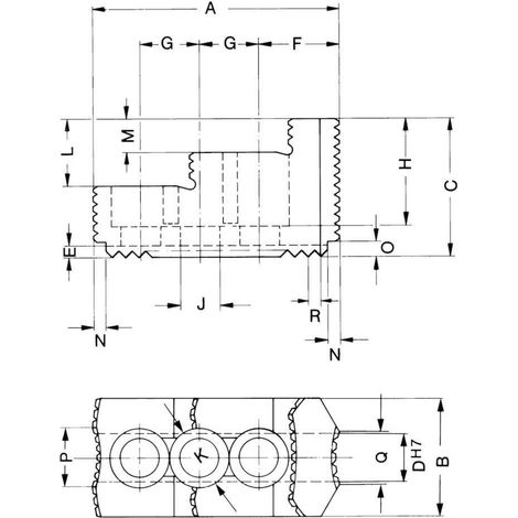 Röhm Umkehr-Aufsatzbacken Größe 160, 2-Backen-Satz, Spitzverzahnung 90° - 046429 (1/3)