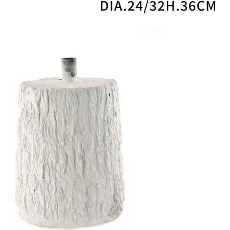 TrAdE Shop Traesio - Tronco Colore Bianco Base Supporto Per Albero Di Natale Effetto Legno Diam.24 -