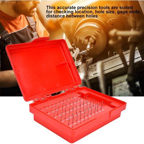 Lot de 50 pièces calibres à broches en acier M0- 0.011-0.060 pouce précision 0.0002 pouce (1/5)