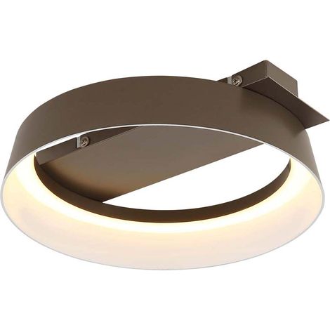 LED Deckenleuchte Deckenlampe Wohnzimmerlampe Metall kaffeefarben matt B 26 cm