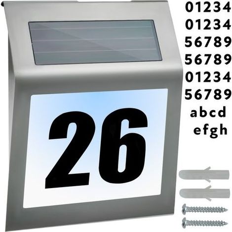 Numéro de maison avec éclairage LED à cellules solaires-Online Store (1/5)