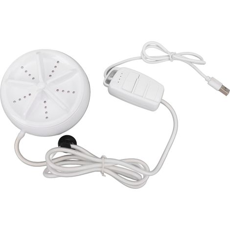 Mini machine à laver à ultrasons portable USB avec turbine de nettoyage, télécommande 4 niveaux, blanche (1/5)