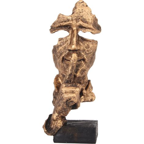 Statue du Penseur en résine finition antique, base stable et durable, couleur indélébile, décoration idéale pour bureau familial ou bibliothèque. (1/5)