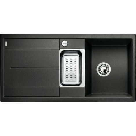 Evier Blanco Metra 6S-F Silgranit - NOIR - Vidage : Automatique (1/3)