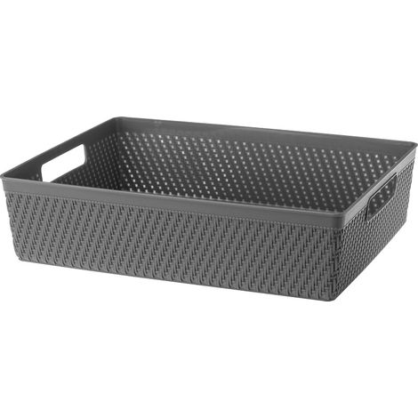 LUIS panier 32,5×25×8,8 cm gris foncé Alsea