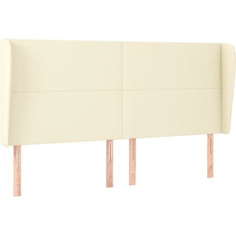 Maison Exclusive - Testiera ad Orecchio Crema 163x23x118/128 cm in Similpelle