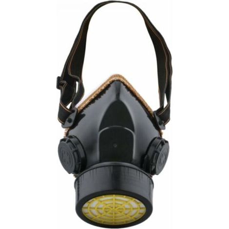 Pair Masque anti-poussière, protection de peinture, respirateur chimique industriel contre les fumées toxiques, masque à cartouche, valve de protection, facile à respirer, noir