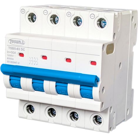 Interruptor Disyuntor para sistema solar fotovoltaico DC1000V 4P en CC 25A