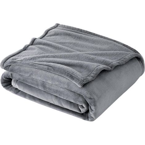 Plaid Couverture Polaire Douillette - Plaid Polaire Douce et Chaude 150 x 200 cm, Couverture de Canapé XL, Grand Jeté de Canapé en Flanelle (1/4)
