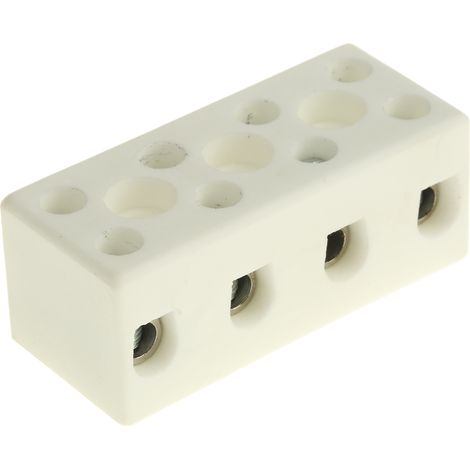 Bornier de raccordement RS PRO, 4 pôles , A visser, 10mm², 15 57A ( Prix pour Paquet de 5 )