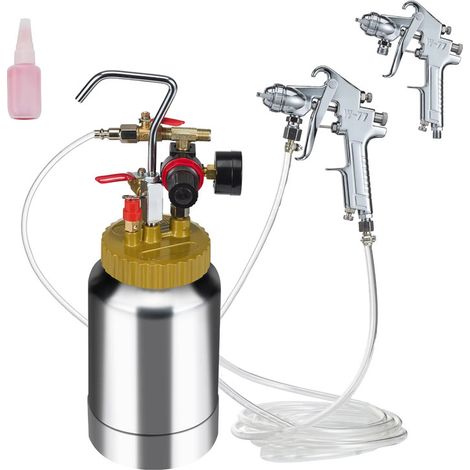 Réservoir de peinture sous pression 2L – pistolet de pulvérisation léger – buse 1,8 mm – tuyau de peinture 3 m – équipement de peinture par pression