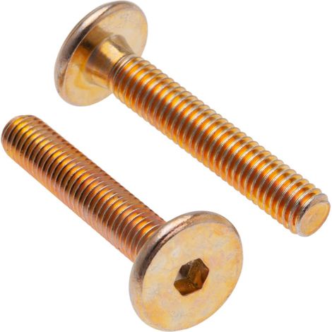 M6 x 70mm Boulons Hexagonaux Pour Meubles - Lot de 25 - Acier, Vis Pour Lit et Bois - Quincaillerie d'Ameublement (1/5)