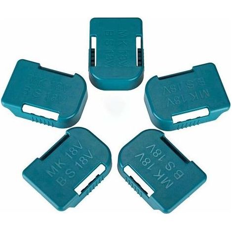 Lot de 5 supports batterie 18V ABS pour Makita BL1830 BL1840 BL1850 BL1860 et Bosch BAT609 BAT622 mural ceinture (1/5)