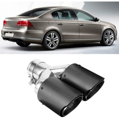 Embout d'échappement double en acier inoxydable, entrée 60-63 mm (2,4-2,5 pouces), sortie 89 mm (3,5 pouces), pour voiture et SUV (1/5)