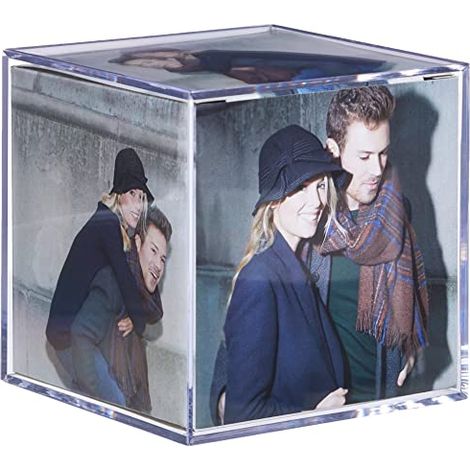 walther design Photo Cube 8,5 x 8,5 cm in Vetro Artistico Confezione Doppia, cubo Fotografico MW100AD (1/4)