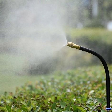 Système de refroidissement par atomisation de 8 mm, buse réglable et flexible à 360°, pulvérisateur par atomiseur, arrosage pour l'irrigation de jardin extérieur (1/3)
