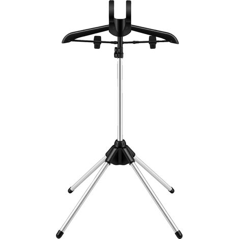 Percha, altura ajustable, diseño plegable, color negro. (1/2)