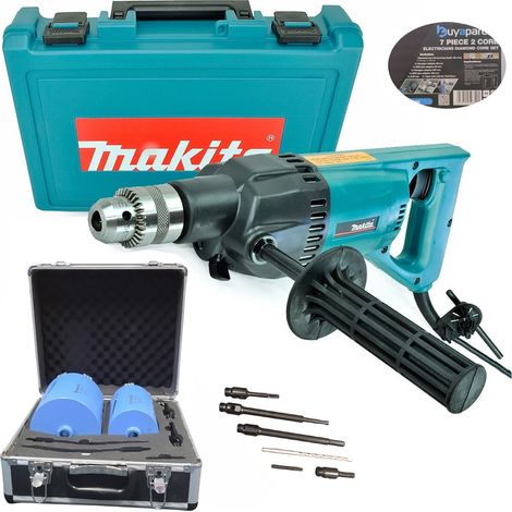 Makita 8406 Diamond Core Drill Rotary Percussion 110V Electricians 7PC Core Set (1/5)