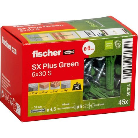 FISCHER CHEVILLE SX PLUS GREEN 6X30 S 567813