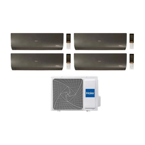 Haier Climatizzatore Quadri Split Flexis Plus Black 7+7+9+9 Con 4U75S2SR5FA Inverter Wi-Fi Classe A++