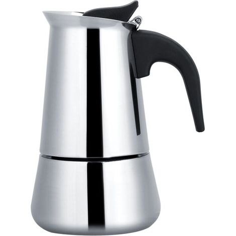 CAFET-MACK TRAGBARER MOKA-MASCHINE - 100 ml Moka-Kanne, Kompaktes Design für die Kaffeezubereitung zu Hause, Einfache Bedienung (300 ml)