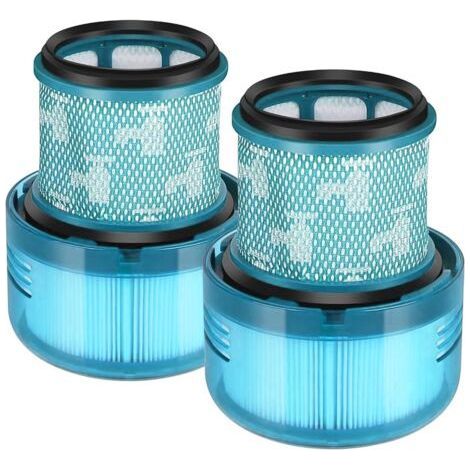 Lot de 2 filtres pour aspirateur Dyson V10/V11/V15 - Filtre bleu - AquaForge (1/5)