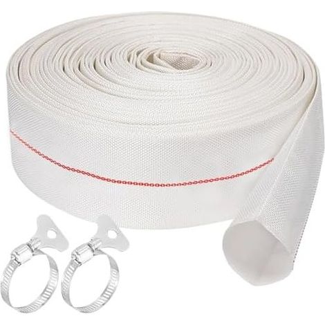 Tuyau Refoulement Plat 32mm 1 1/4 10 M d'Incendie pour Pompes Submersibles ou à Eau Sale (32mm, 10) - (1/5)
