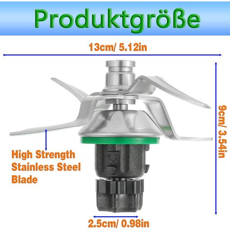 Pour Vorwerk Thermomix TM5/TM6 Lame de rechange en acier inoxydable pour mixeur (avec joint) - Design ultra tranchant et résistant à la chaleur - Robuste et durable (1/5)