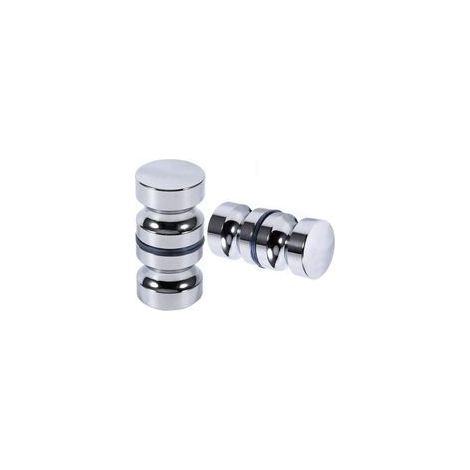 Lot de 2 poignées inox pour porte de douche coulissante en verre, avec vis, pour salle de bain, cuisine, hôtel –