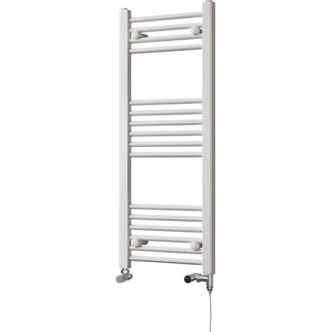 Zennor - White Dual Fuel Towel Rail H1000mm x W400mm Standard - Straight (1/3)