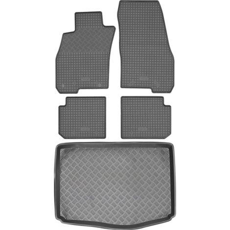 Juego de alfombrillas de goma para Alfa Romeo Mito Hatchback (2008-2018) + alfombrilla para el maletero. (1/5)