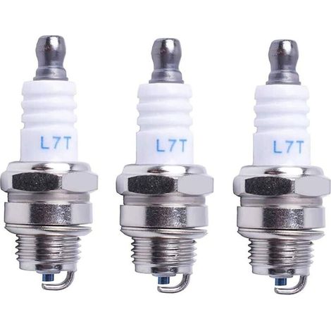 Spark Plug L7T Chainsaw Mower Small Engine Accessories Compatible with STIHL Husqvarna Rep NGK BPMR7A 4626 Equivalent RCJ6Y Champion Bosch WSR6F, 3 Pieces MUMU