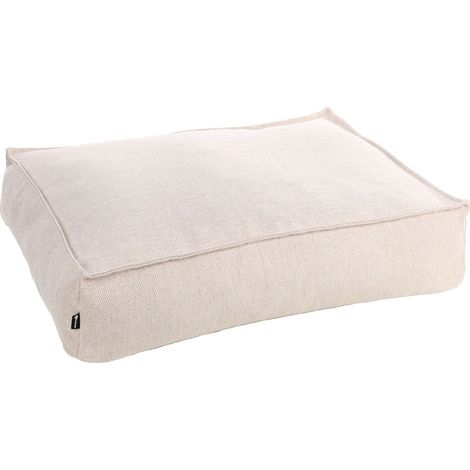 Coussin panier en textile 80 x 60 x 18 cm Beige (1/4)