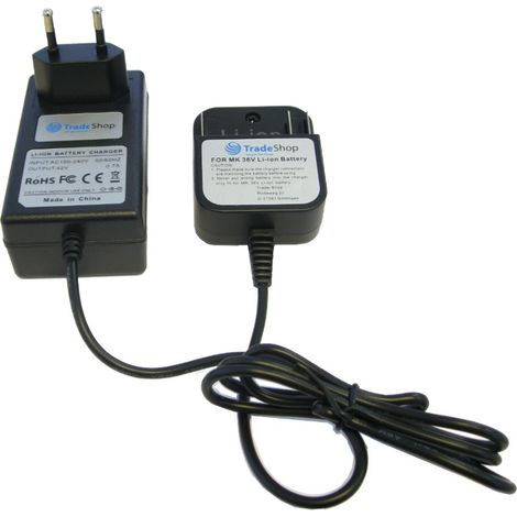 Li-Ion Akku Ladegerät inklusive Netzteil passend für Makita 194874-0, BL3622A, BL3626 / Netzteil, Ladestation