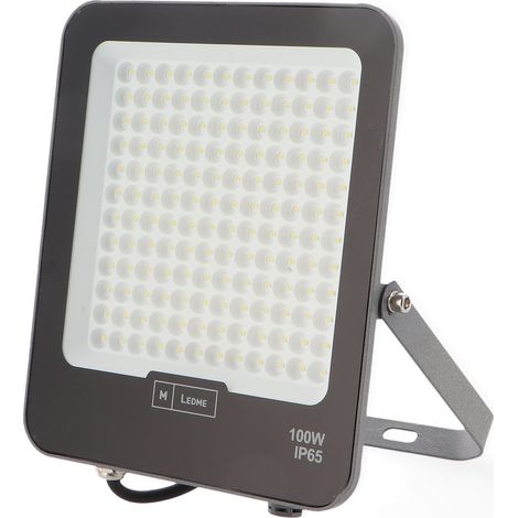 Faro proiettore Led Napoli Plus 100W Nero da esterno IP65 Bianco neutro 4000K M LEDME